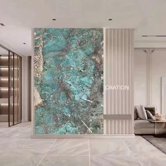 Factory Wholesale Natural Stone Polished/ Honed Surface Bathroom/Kitchen /Living Room Countertop Amazon Green Marble for Home